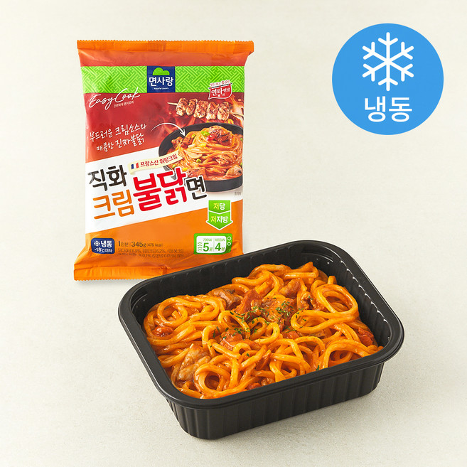 면사랑 직화크림불닭면 1인분 (냉동), 345g, 1개