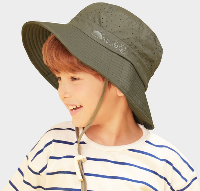 SUN GLADE 兒童防曬護頸帽+漁夫帽 露營帽