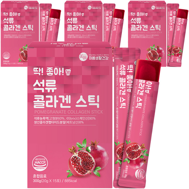 mippeum 美好生活 石榴膠原蛋白果凍條, 300g, 4盒