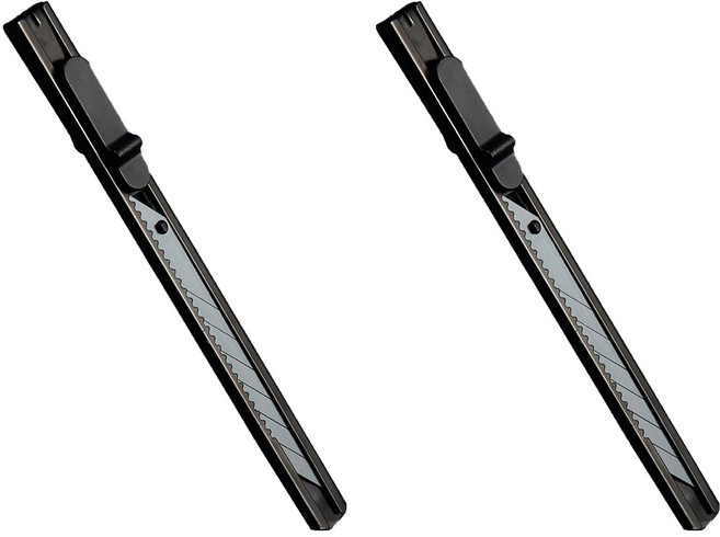 카코 슬라이스 커터칼, 검정색, 2개