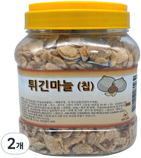 Hana Toho Food 炸蒜片, 2個, 500g
