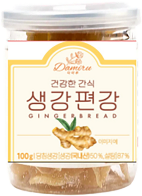 다미루 건강한 간식 생강편강, 100g, 1개