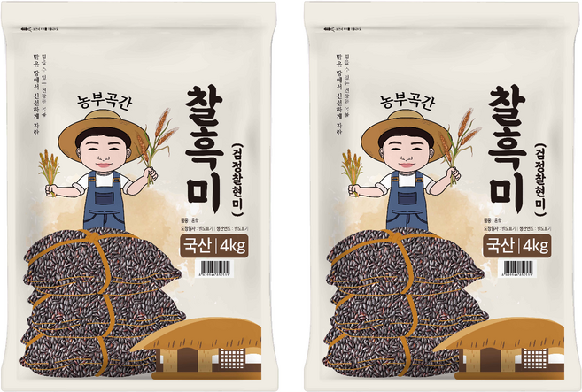 농부곡간 국산 찰흑미, 3kg, 2개