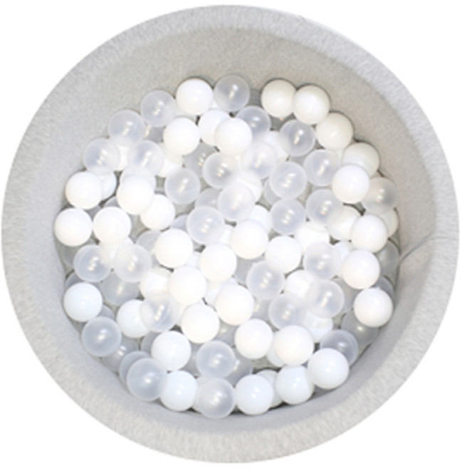 베베아인 아기 볼풀공 60p, 밀크 화이트 + 투명(랜덤발송), 1세트