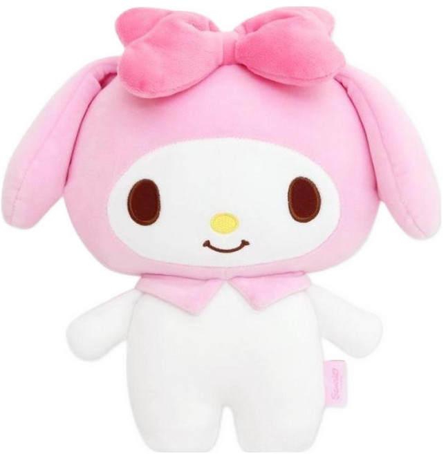 NARA HOME DECO 美樂蒂 可愛扁平抱枕娃娃, 1個, 粉色 + 白色, 27cm