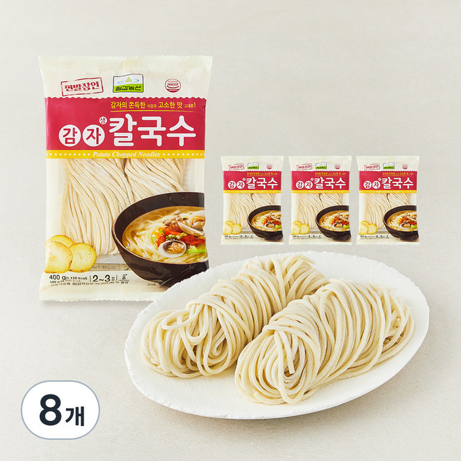 칠갑농산 감자칼국수 4개입, 400g, 8개