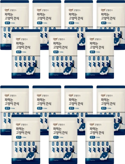 굿밸런스 짜먹는 고양이 간식, 참치, 12g, 14개 - 쿠팡