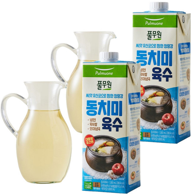풀무원 동치미 육수, 1L, 2개