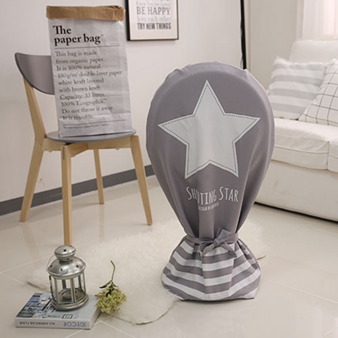 베베데코 패브릭 선풍기 커버 지퍼형, 그레이스타, 1개