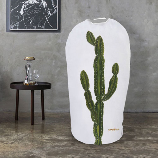 베베데코 선풍기커버 패브릭 지퍼형, 보타닉 선인장, 1개