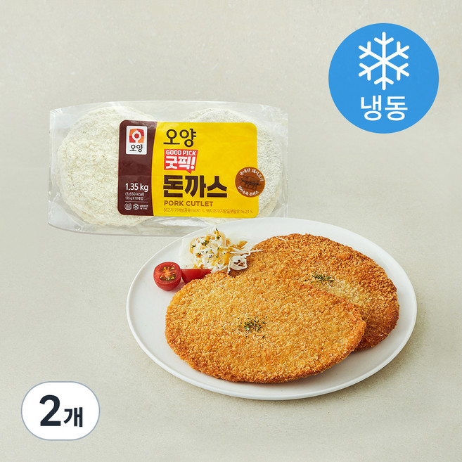 사조오양 굿픽 돈까스 (냉동), 1.35kg, 2개
