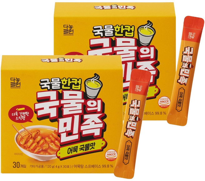 다농원 국물의민족 어묵국물맛 30개입, 2개, 120g
