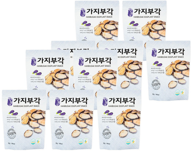 한부각 가지부각, 30g, 10개