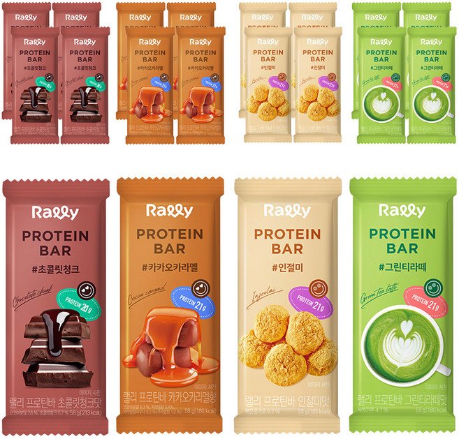 Rally 프로틴바 4종 세트, 58g, 5세트