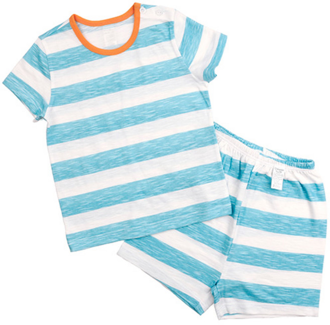 Maykids 童款條紋短袖短褲套裝
