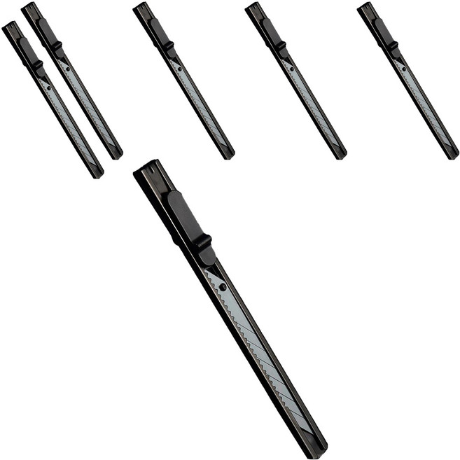 카코 슬라이스 커터칼, 검정색, 6개