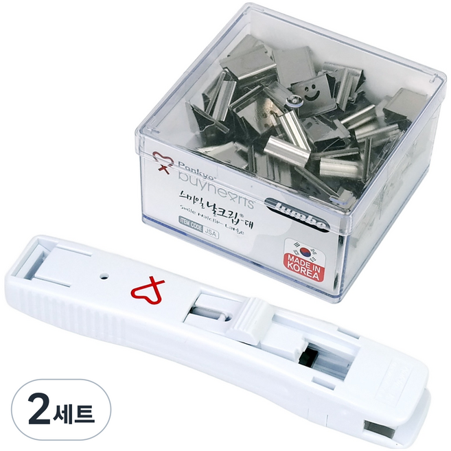buyhearts Nicer + Jumbo 微笑髮夾組, 2套, 大