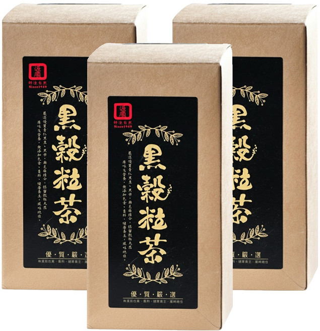 源順食品 黑穀粒茶, 120g, 3盒, 12入
