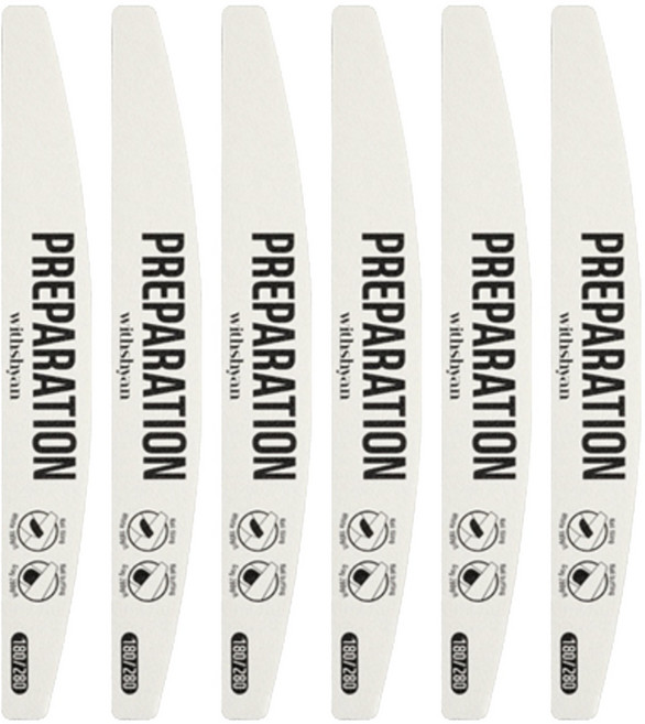 위드샨 프리미엄 프로 프리퍼레이션 네일파일, 6개