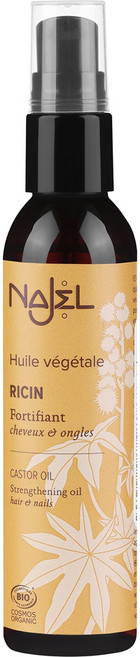 法國 NAJEL 有機蓖麻按摩護理油 手 + 頭髮 + 指甲用, 80ml, 1瓶