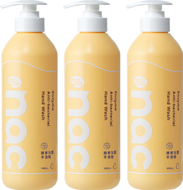 nac nac 酵素抗菌手洗精, 3個, 500ml