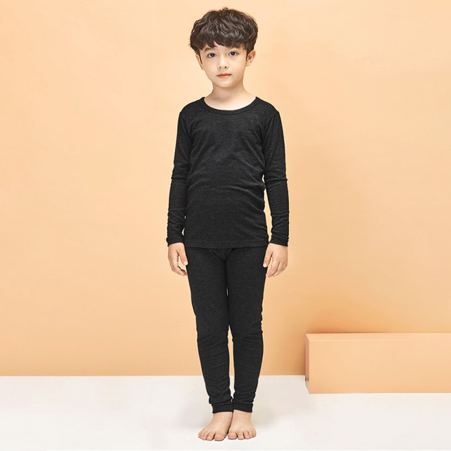 유니프랜드 아동용 히트 바이로프트 웜 9부 발열 실내복 상하세트