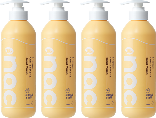 nac nac 酵素抗菌手洗精, 4個, 500ml