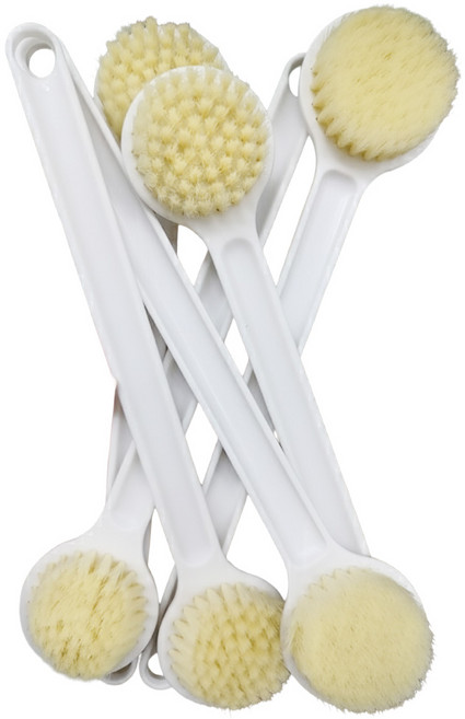 小麥購物 長柄洗澡刷 y475, 圓頭款, 6支, 1組