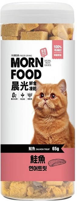MORN FOOD 晨光 貓用鮮食凍乾, 1罐, 65g, 鮭魚
