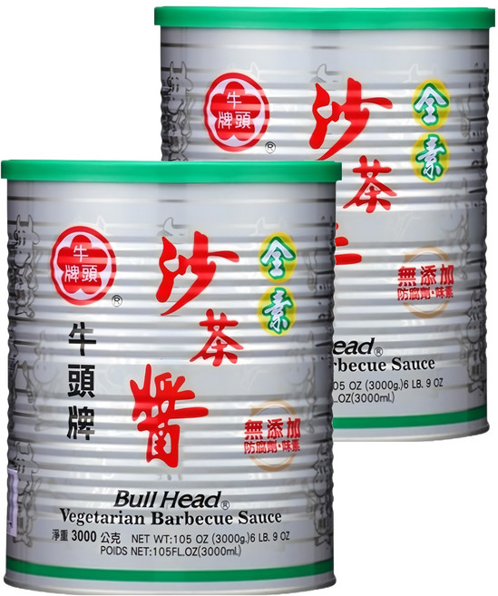 牛頭牌 素沙茶醬 適合各種素食調味, 3000g, 2罐