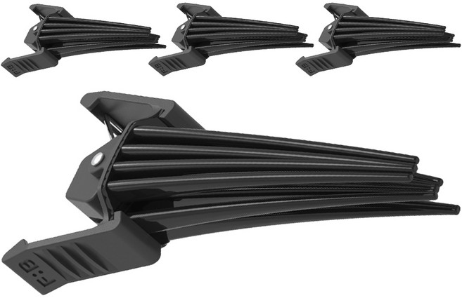 포뷰트 헤어 볼륨 핀처 앞머리 고정 집게핀 미용소품, 블랙, 4개