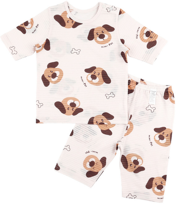 Maykids Brown Pet 七分袖家居服套裝