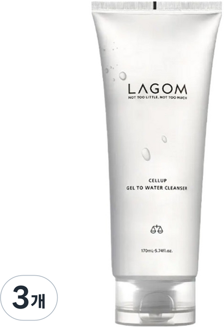 라곰 셀럽 젤 투 워터 클렌저, 170ml, 3개