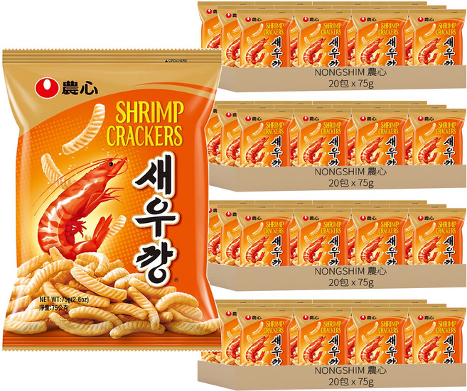 NONGSHIM 農心 蝦味條, 75g, 80包