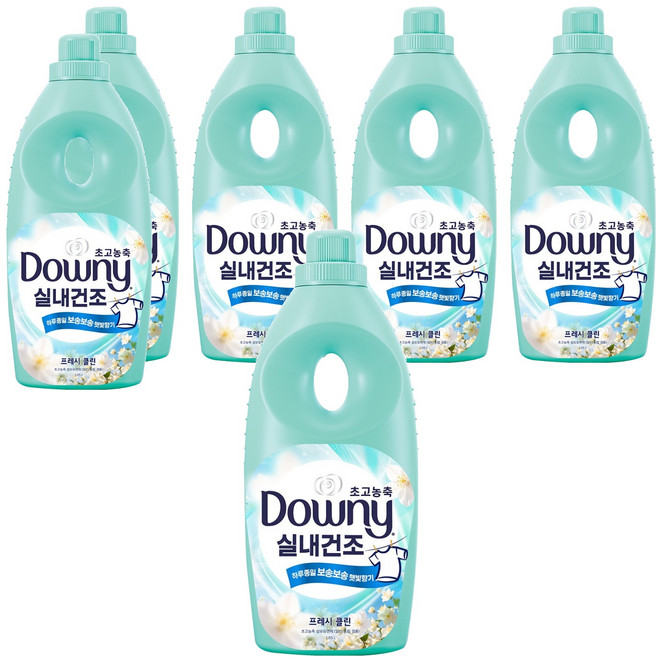 다우니 실내건조 초고농축 섬유유연제 프레시 클린 본품, 1.05L, 1개입, 6개