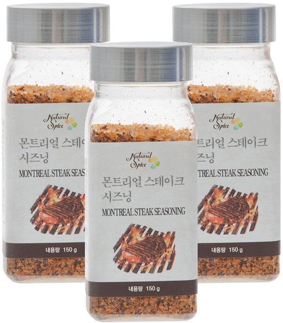 내츄럴스파이스 몬트리얼 스테이크 시즈닝, 150g, 3개