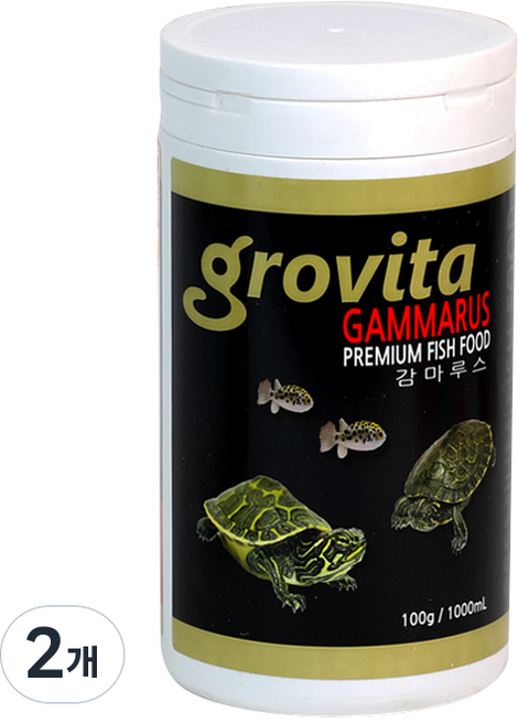 그로비타 감마루스 거북이 사료, 100g, 2개