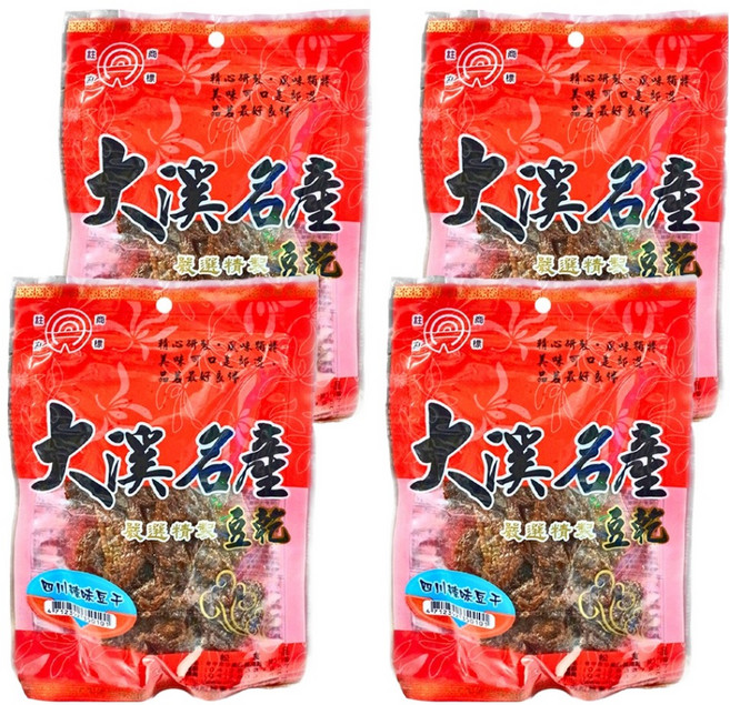 長松食品 四川辣味豆乾, 100g, 4包