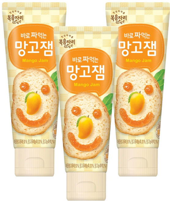 복음자리 바로 짜먹는 망고잼, 100g, 3개