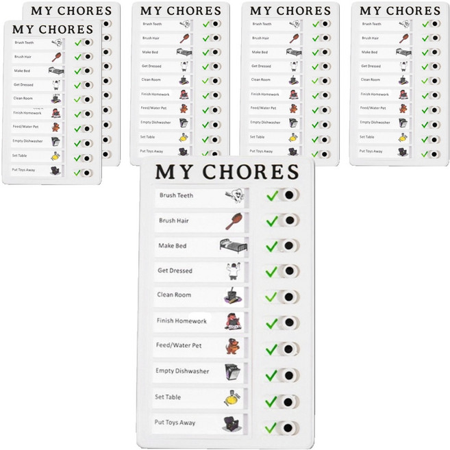 마다꾸미 일일 체크리스트 플래너 습관 보드판, 화이트, 6개