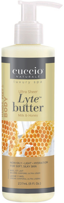 CUCCIO 古希歐 柔絲輕身體乳液 保濕 蜂蜜牛奶, 237ml, 1瓶
