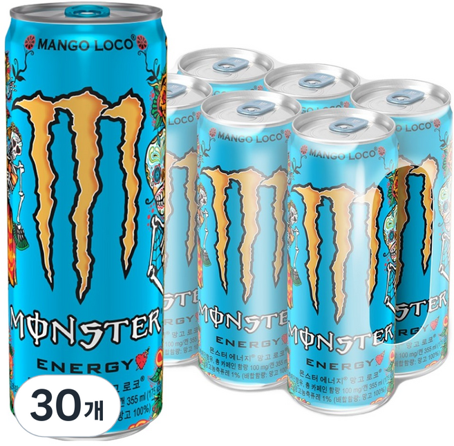 몬스터 에너지 드링크 망고 로코, 355ml, 30개