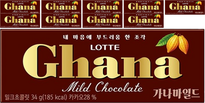 가나 마일드 밀크초콜릿, 34g, 10개