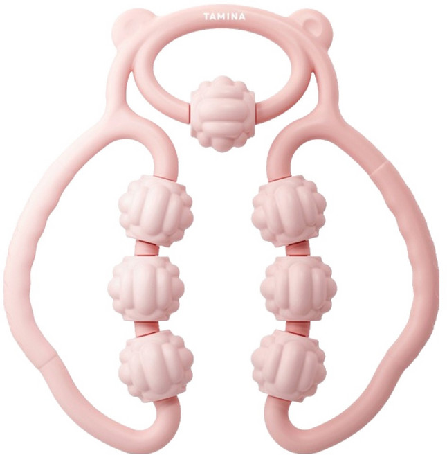 타미나 종아리 지압 롤러 마사지릴, 핑크, 1개