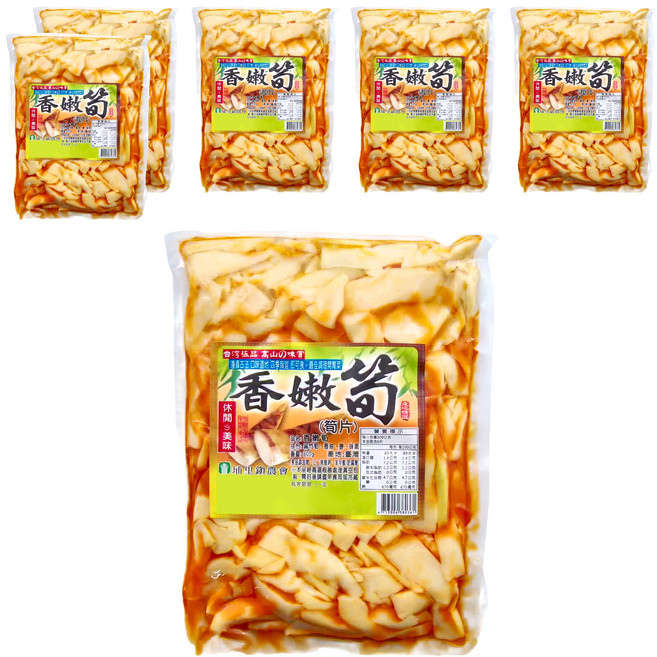 埔里鎮農會 香嫩筍 筍片, 600g, 6包
