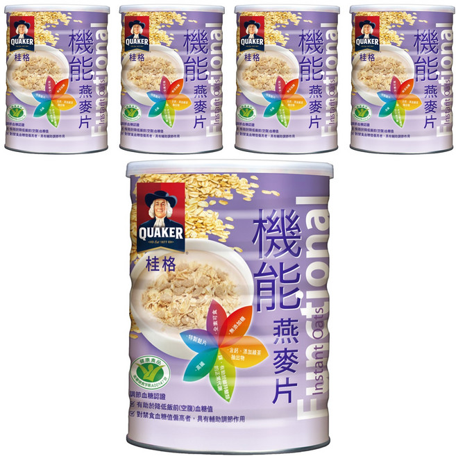 QUAKER 桂格 機能燕麥片, 700g, 5罐