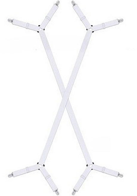 침대 시트 고정 집게, 화이트, 2개