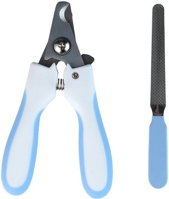 쿠펫츠 반려동물 초보자용 발톱깎이 세트, 블루, 1세트