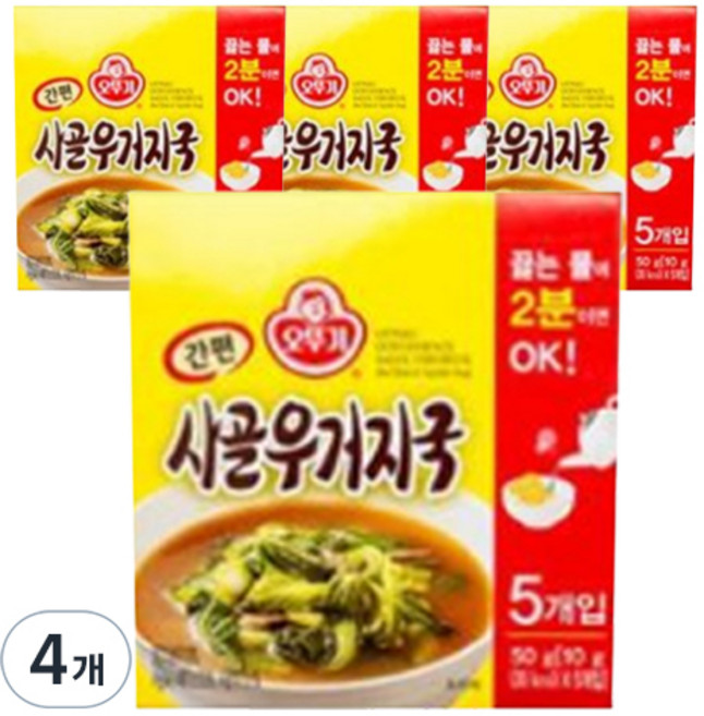 오뚜기 간편 사골 우거지국 5p, 50g, 4개
