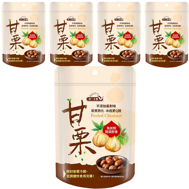 統一生機 甘栗, 150g, 5包